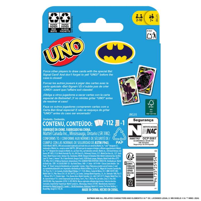 Hot Wheels UNO Batman Card Game For Kids & Family Night