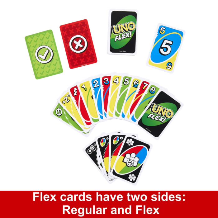 Hot Wheels UNO Flex Card Game Fun Games For Family And Game Nights