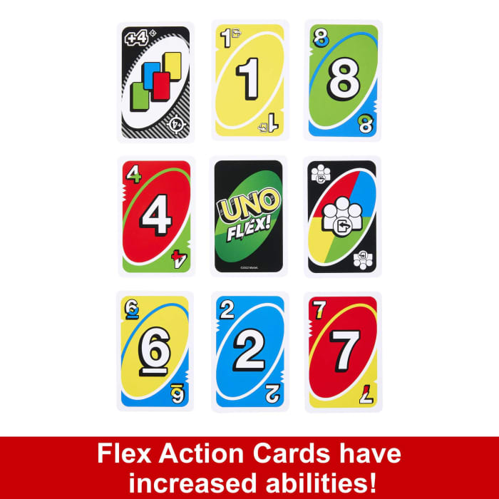 Hot Wheels UNO Flex Card Game Fun Games For Family And Game Nights