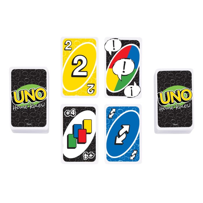 Hot Wheels UNO House Rules Card Game For Adult Family & Game Night