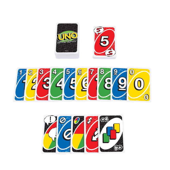 Hot Wheels UNO House Rules Card Game For Adult Family & Game Night
