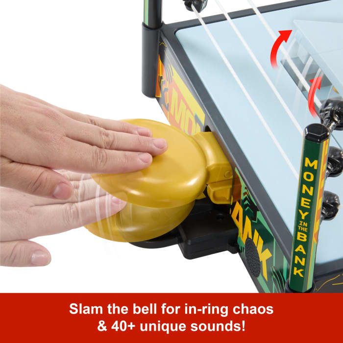 Hot Wheels WWE Money In The Bank Cash-in Ring Playset With Accessories 2 Play Modes 40+ Sounds & Phrases