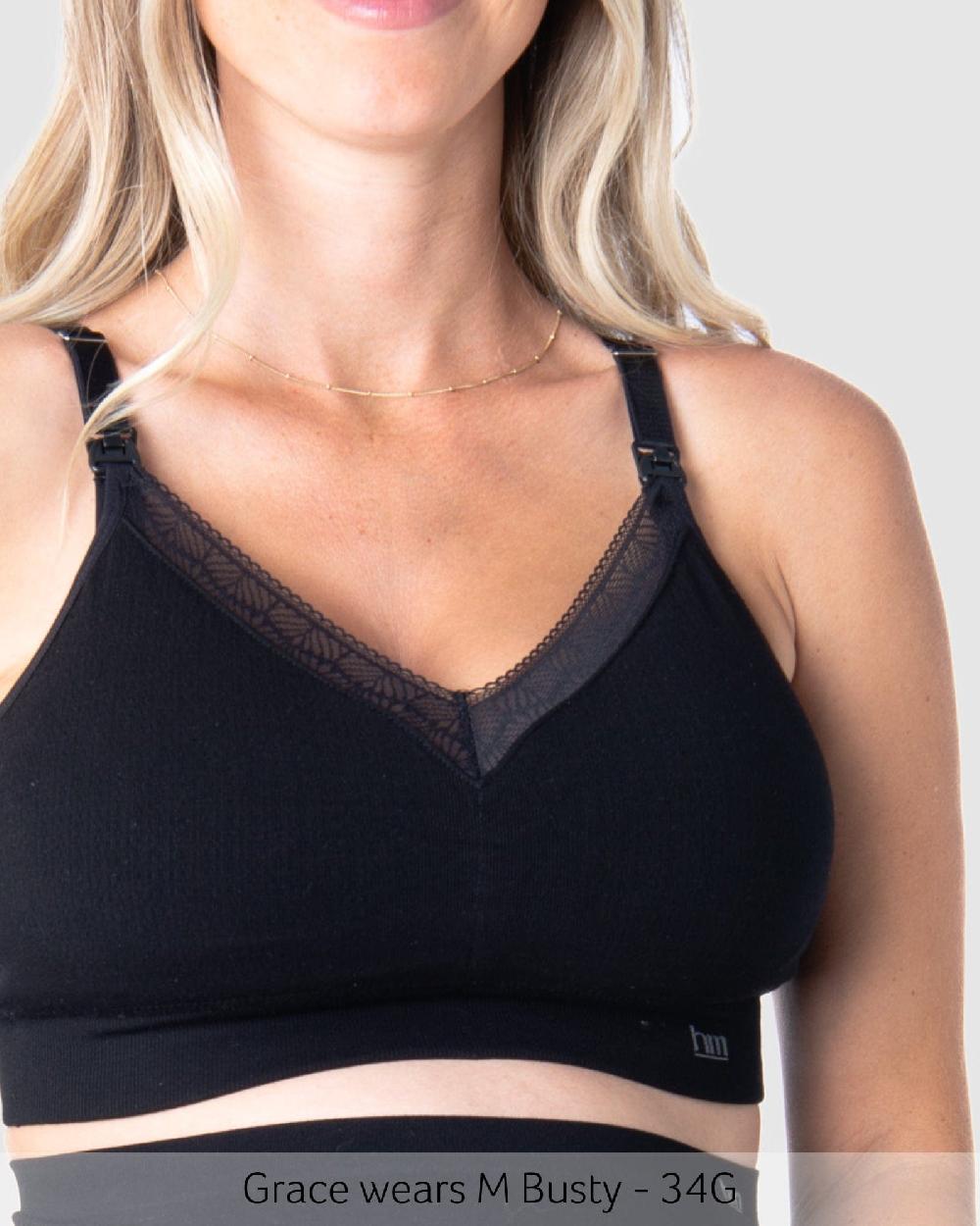 Hotmilk Caress FlexFit Nursing Bra - Black Busty