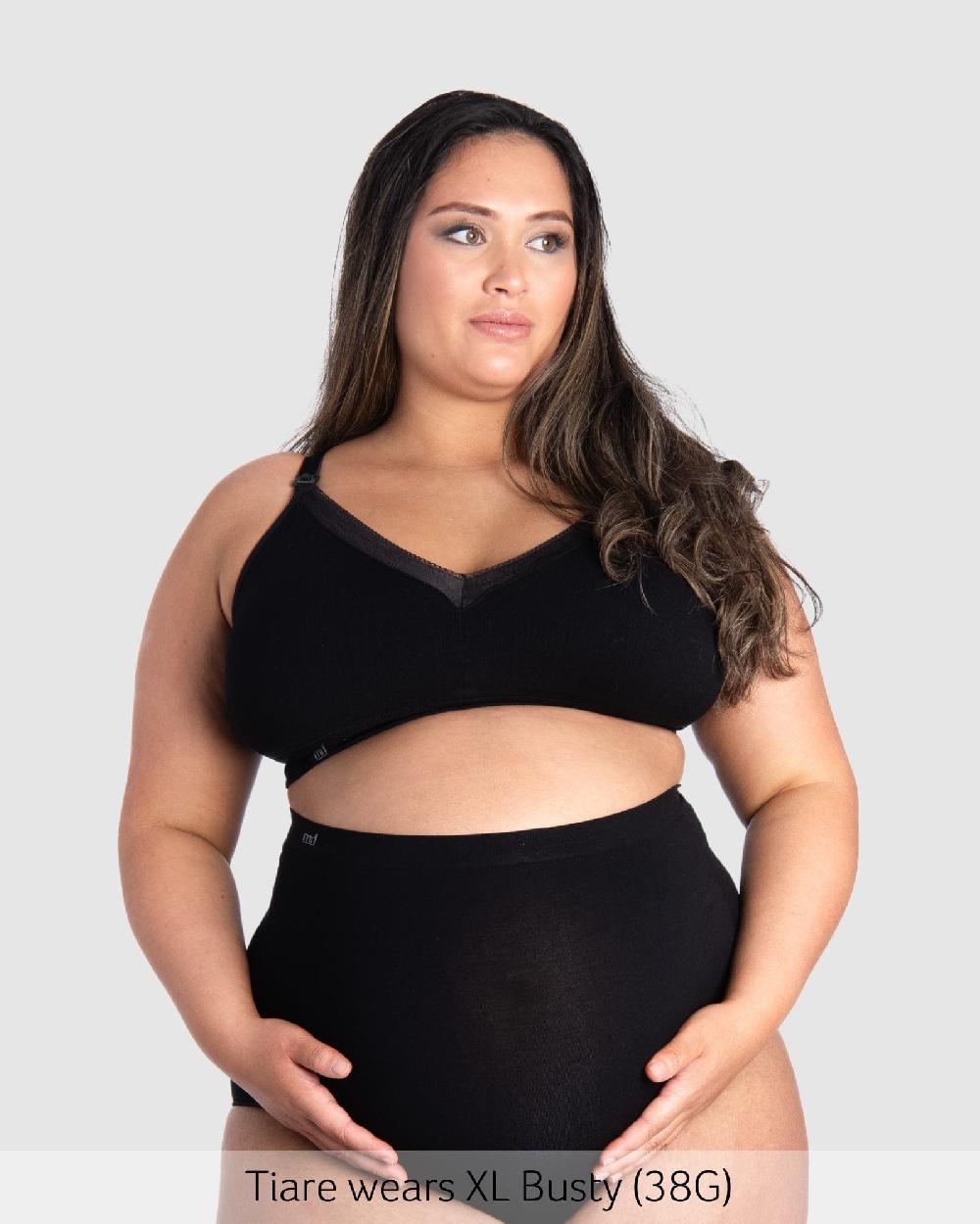 hotmilk Caress FlexFit Nursing Bra - Black Busty