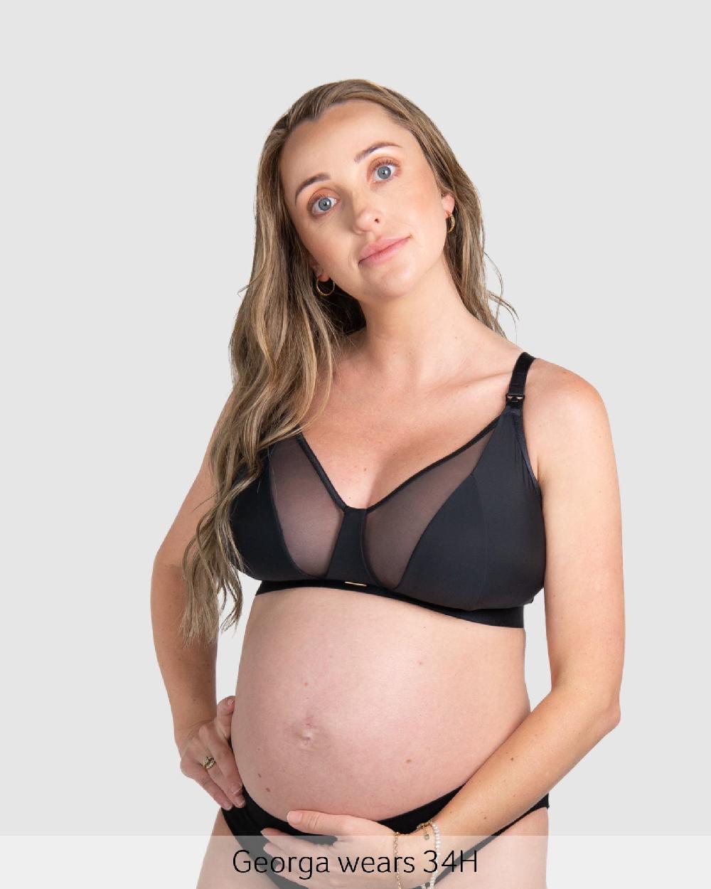 Hotmilk Flawless Full Cup Plunge Nursing Bra - Black