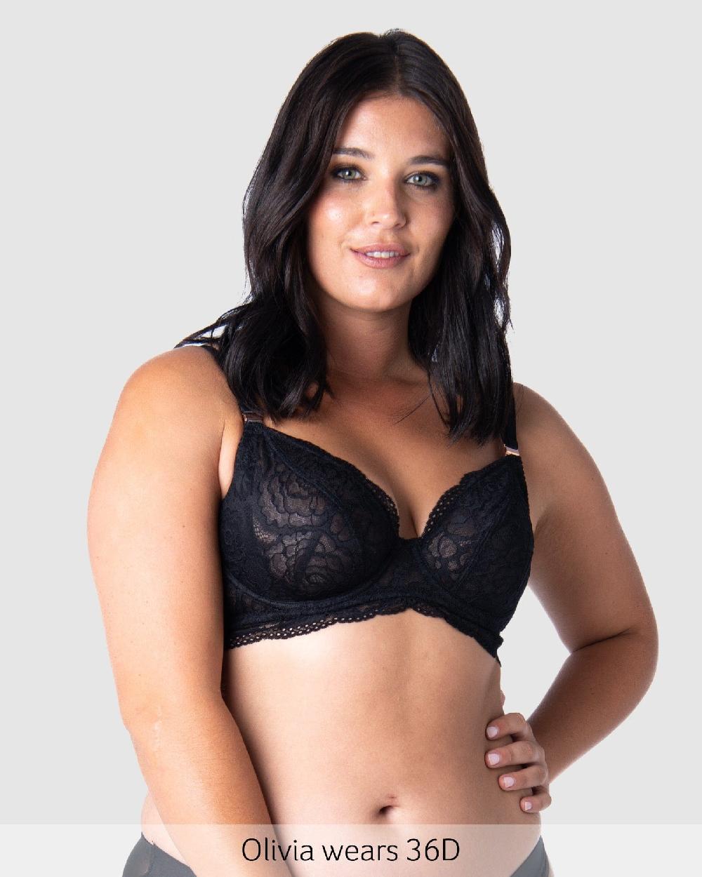 Hotmilk Heroine Plunge Nursing Bra - Black Black