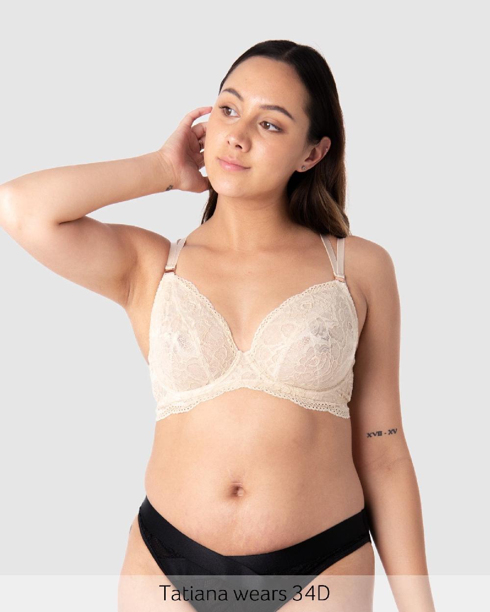 hotmilk Heroine Plunge Nursing Bra - Sand Sand