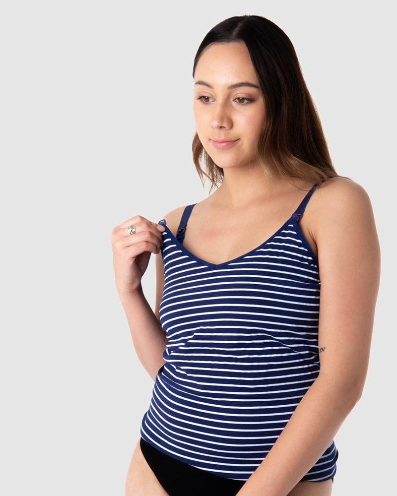 Hotmilk My Necessity Nursing Camisole - Navy Stripe