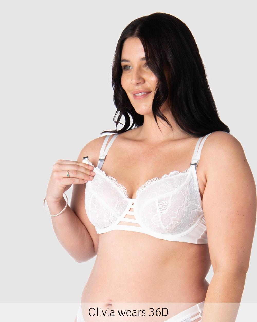 Hotmilk True Luxe Plunge Nursing Bra - White White