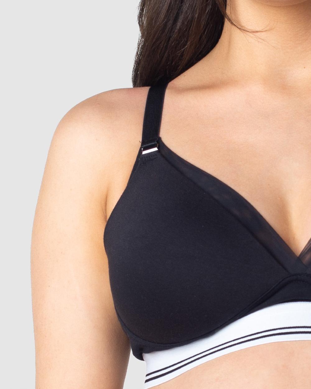 Hotmilk Icon Cotton T-shirt Nursing Bra - Black Black
