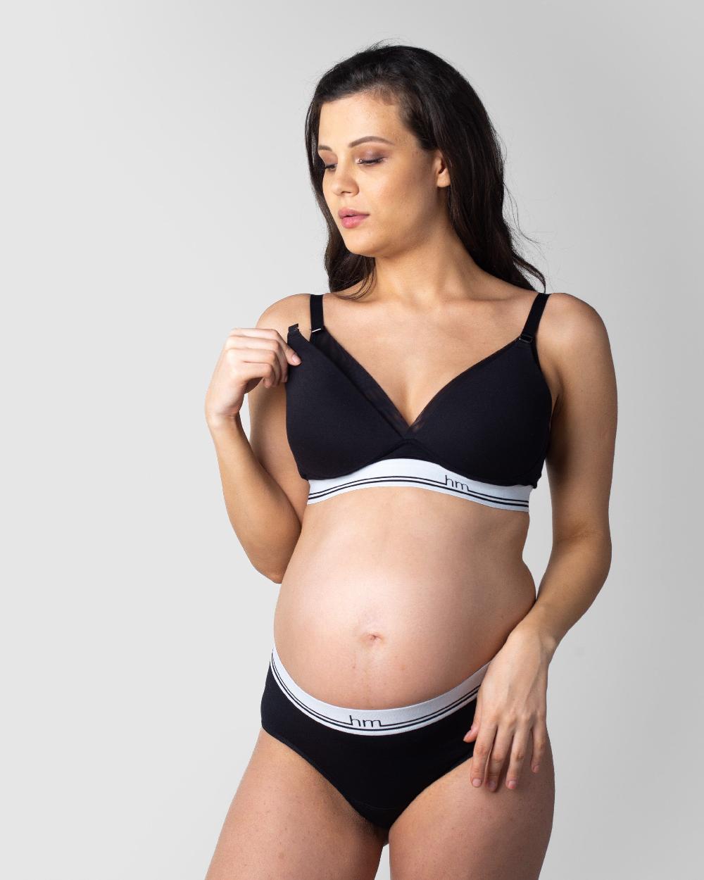 Hotmilk Icon Cotton T-shirt Nursing Bra - Black Black