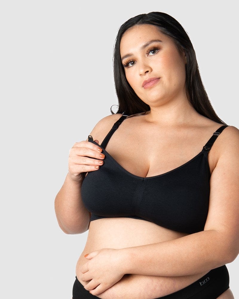 Hotmilk My Necessity Wirefree Nursing Bra - Black Busty