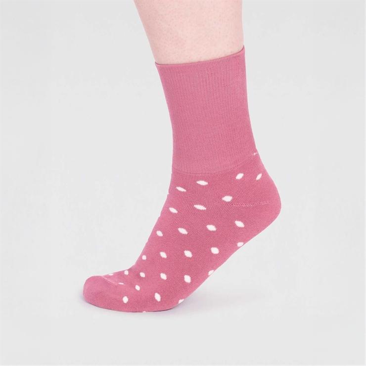 hotter Amara Organic Cotton Spot Walker Socks Dusty Rose