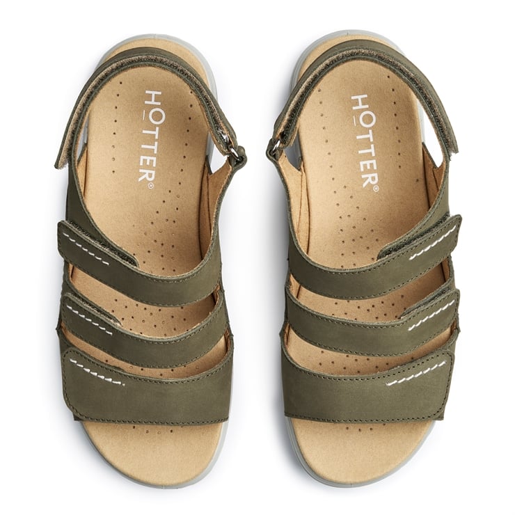 Hotter Abigail Sandals Khaki