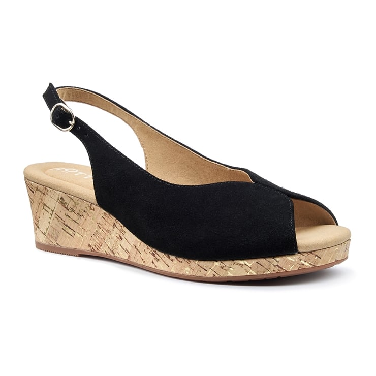 Hotter Atlantic Sandals Black