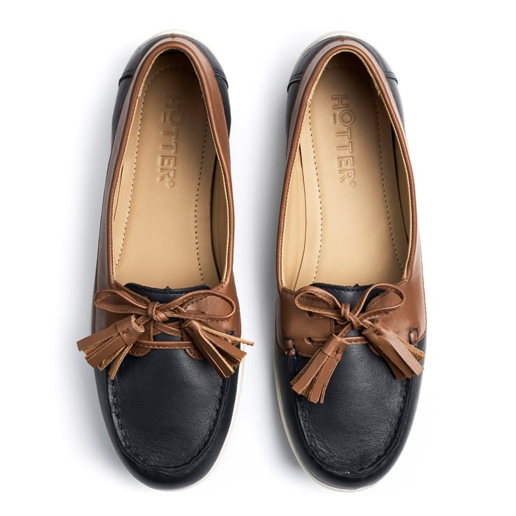 Hotter Bay II Shoes Navy / Rich Tan