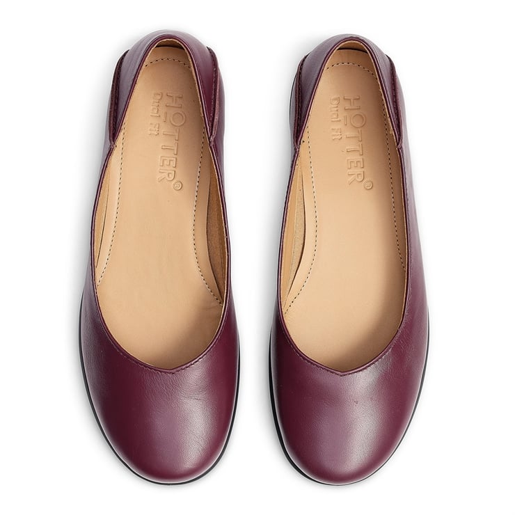 Hotter Birdie Shoes Dark Cherry