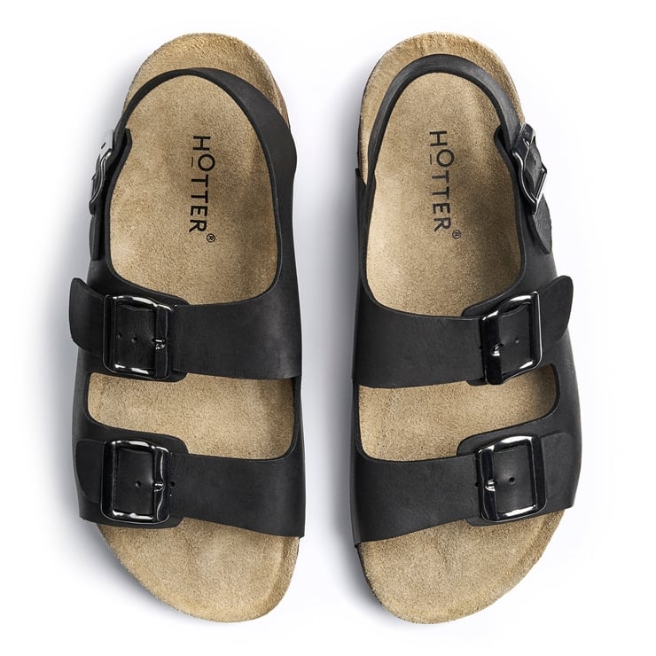 Hotter Broadwalk Sandals Black