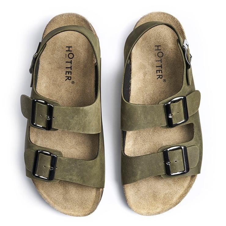 Hotter Broadwalk Sandals Khaki