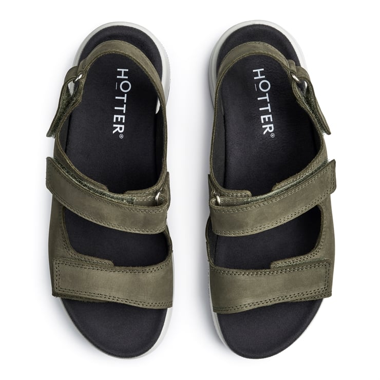Hotter Canter Sandals Khaki