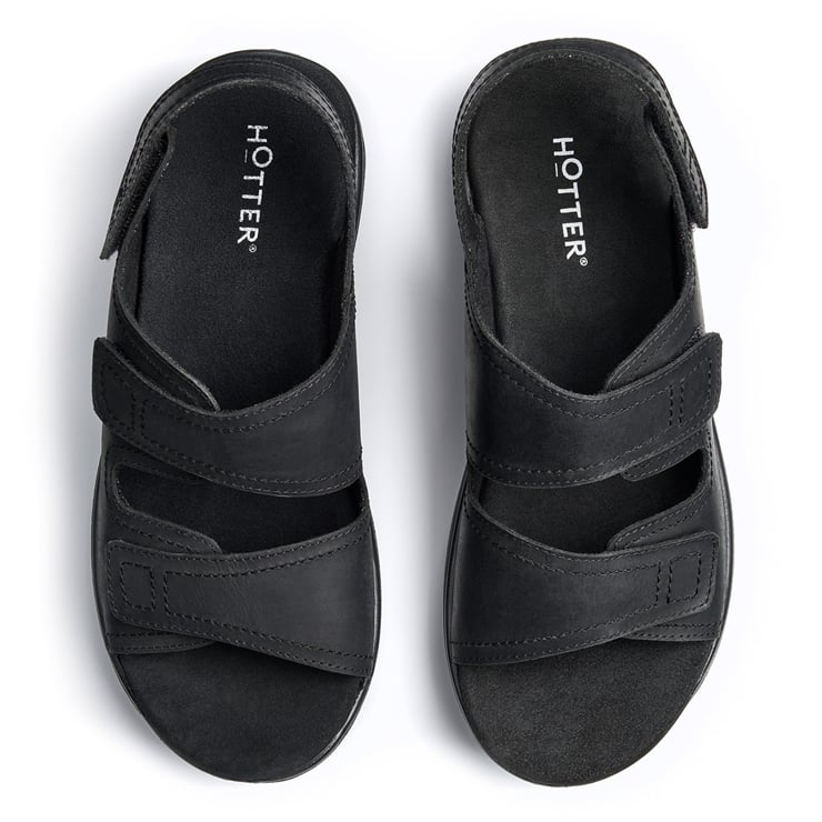 Hotter Causeway Sandals Black