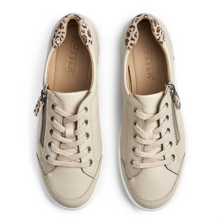 Hotter Chase II Trainers Cement / Leopard