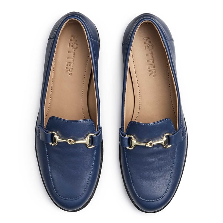 Hotter Clovelly Shoes French Navy