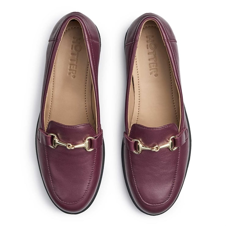 Hotter Clovelly Shoes Maroon