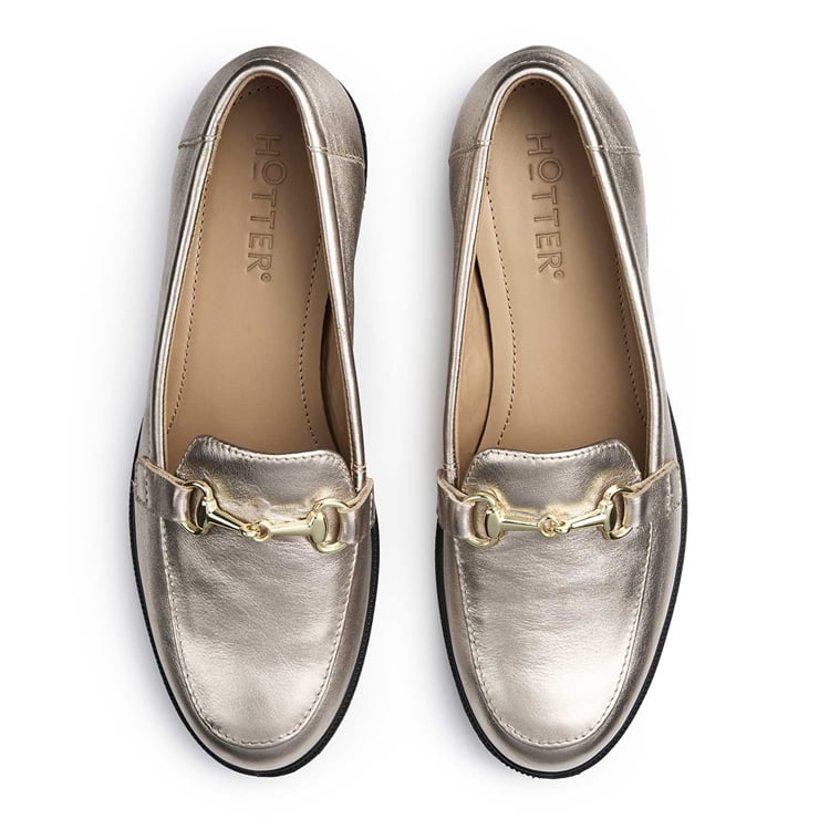 Hotter Clovelly Shoes Soft Gold