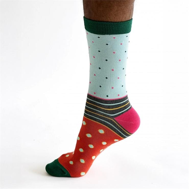 hotter Conall Stripe Bamboo Socks Dusty Blue