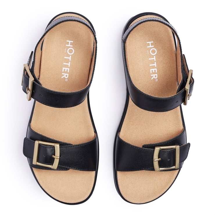 Hotter Corfu Sandals Black