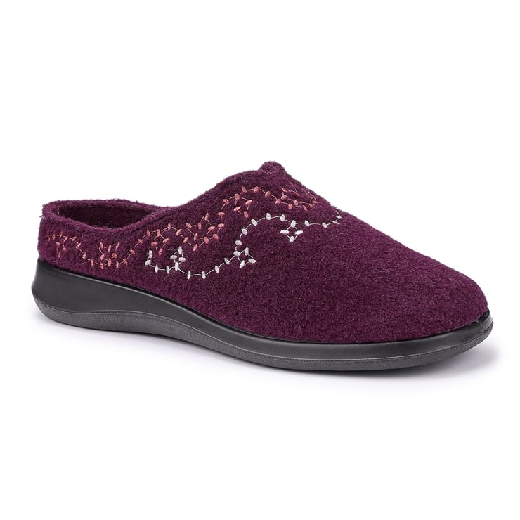 Hotter Cuddle Slippers Dark Cherry
