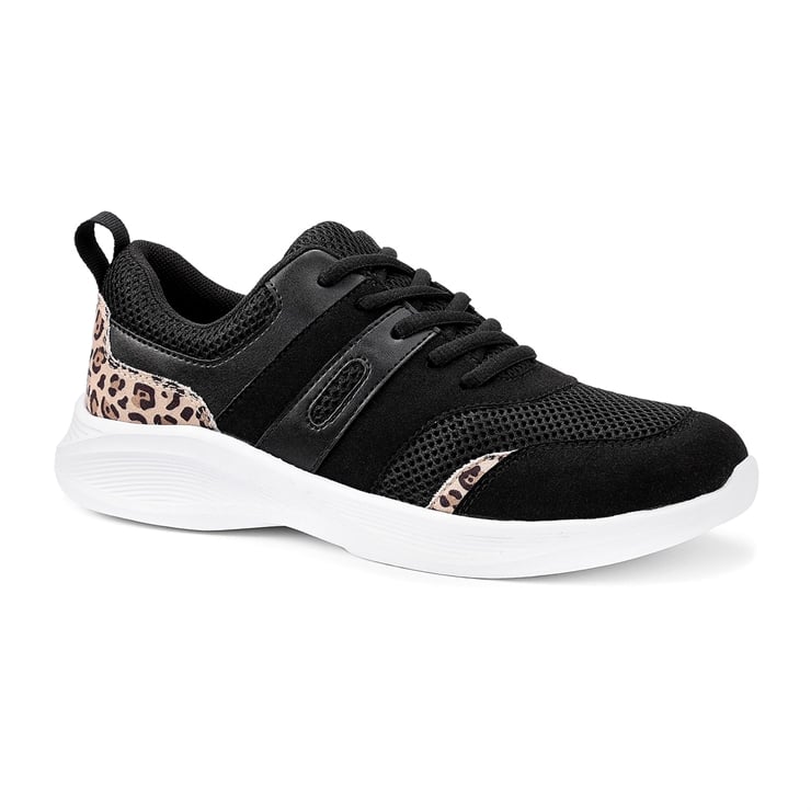 Hotter Dare Trainers Black / Leopard