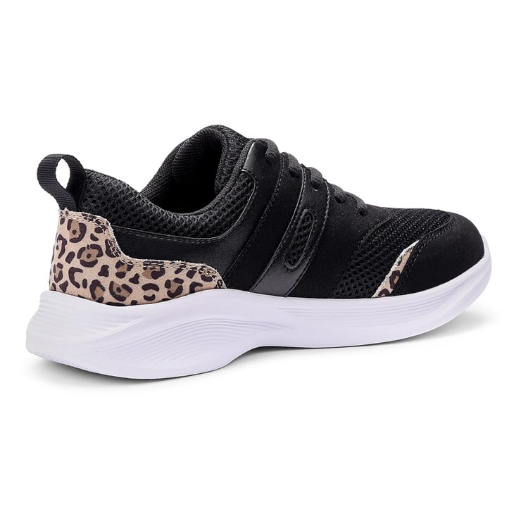 Hotter Dare Trainers Black / Leopard