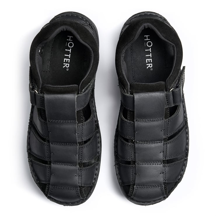 Hotter Dock II Sandals Black