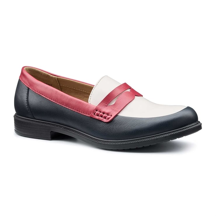 Hotter Dorset Shoes Navy / Salsa