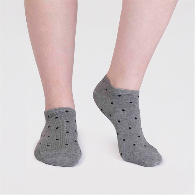 Hotter Dottie Trainer Socks Grey