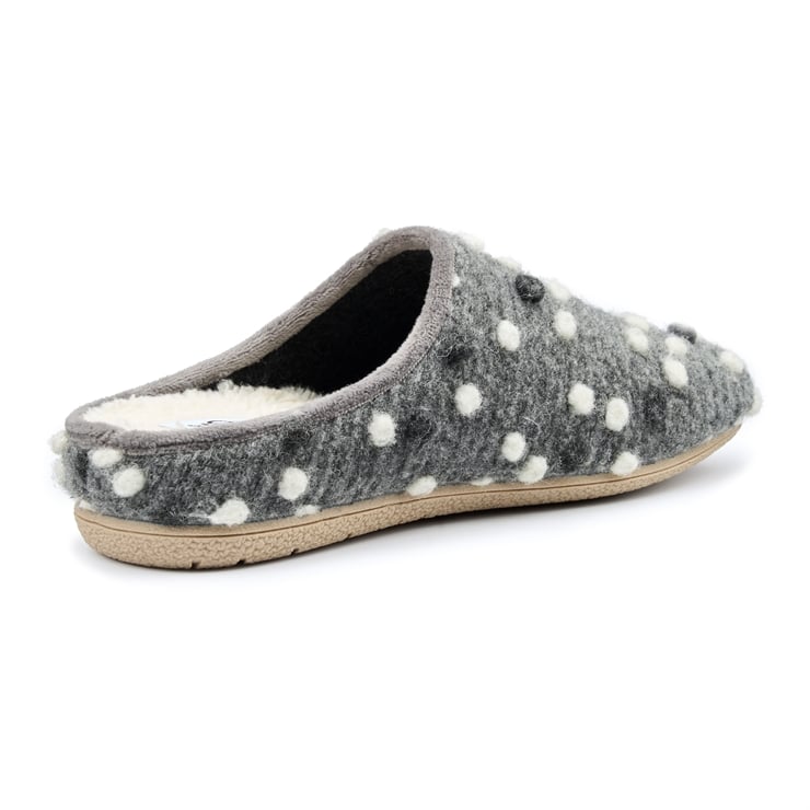 Hotter Dotty Slippers Grey