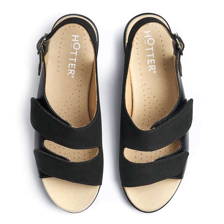 Hotter Easy II Sandals Black