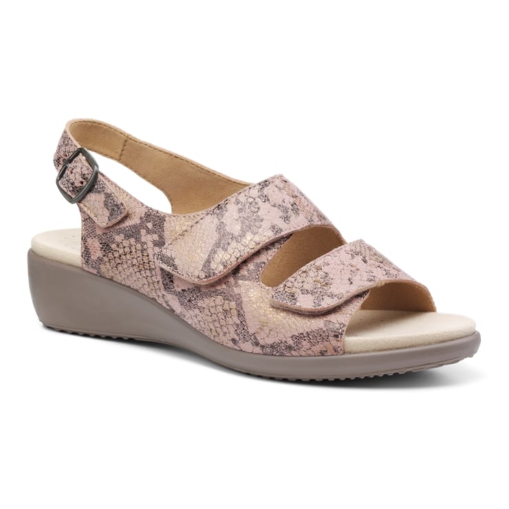 Hotter Easy II Sandals Blush Snake