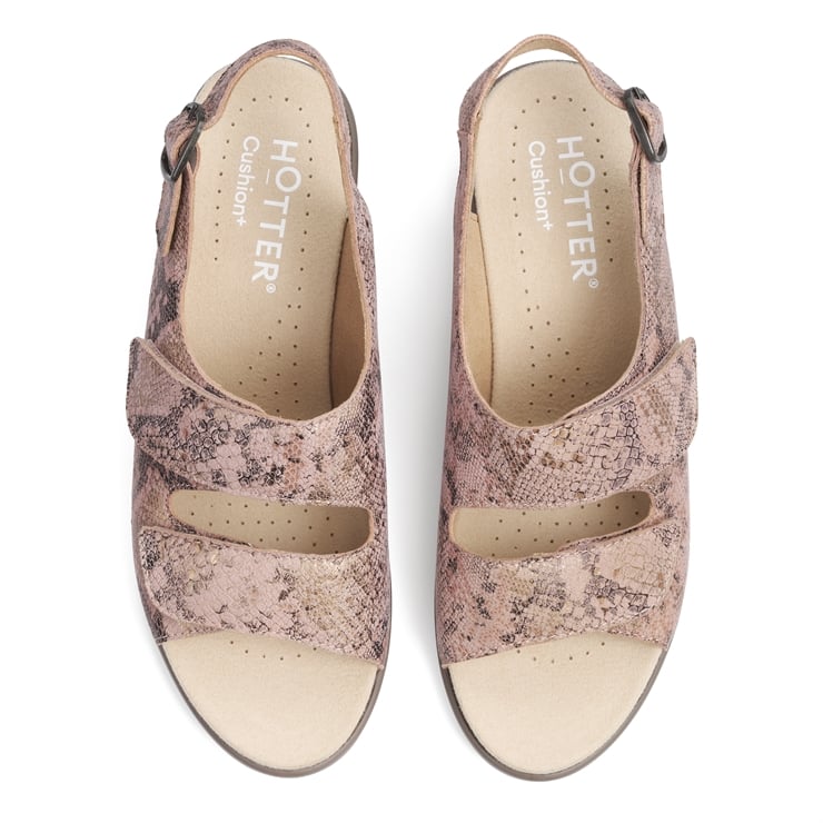 Hotter Easy II Sandals Blush Snake