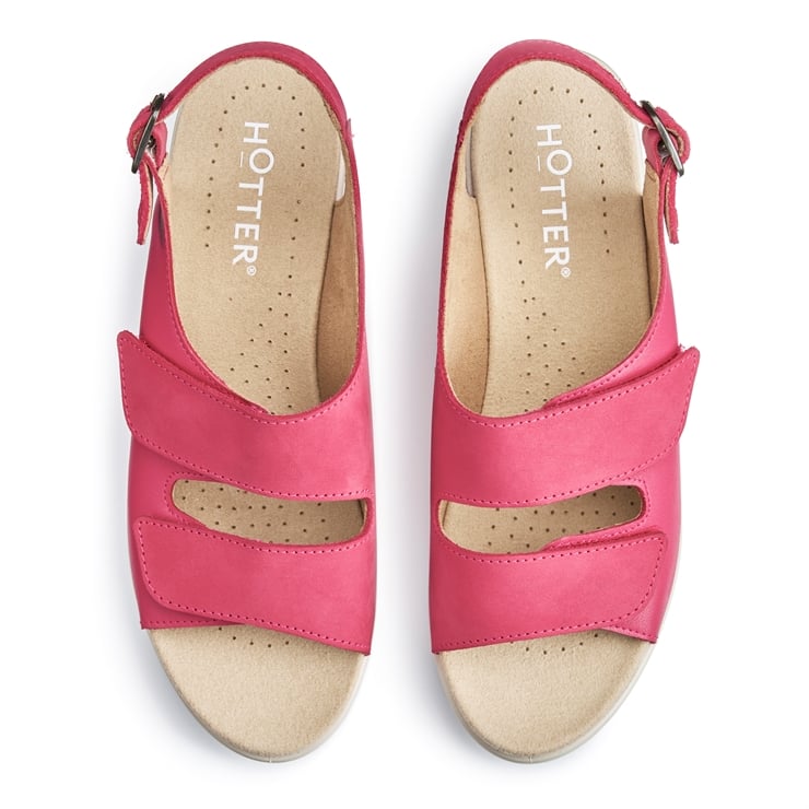 Hotter Easy II Sandals Bright Pink