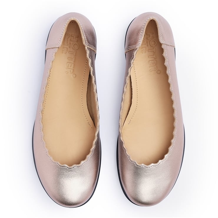Hotter Eider Shoes Rose Gold