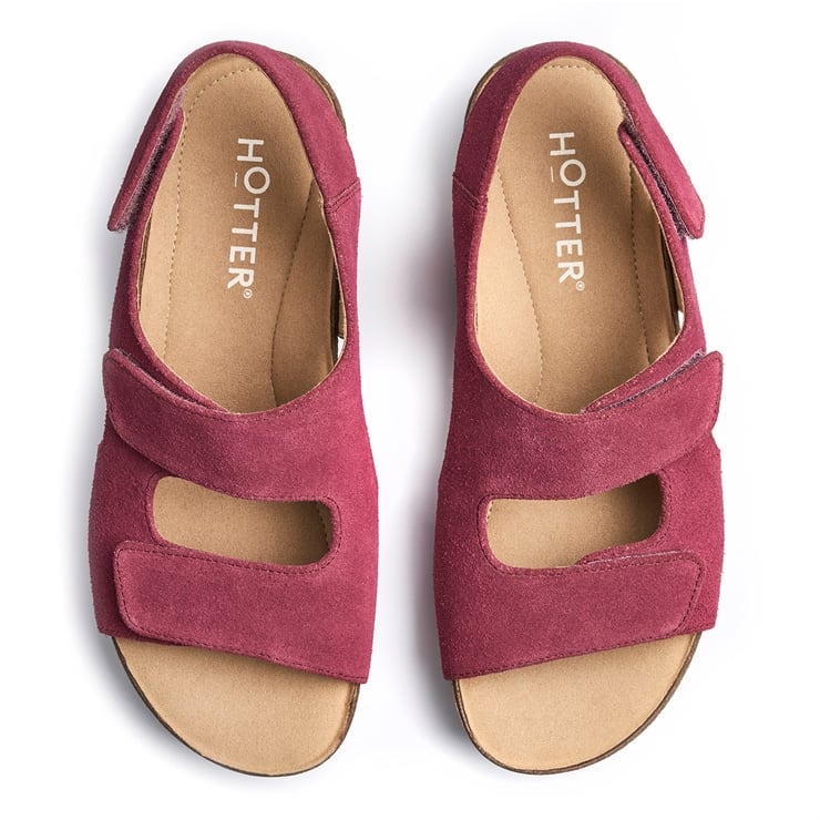 Hotter Explore Sandals Dark Rose