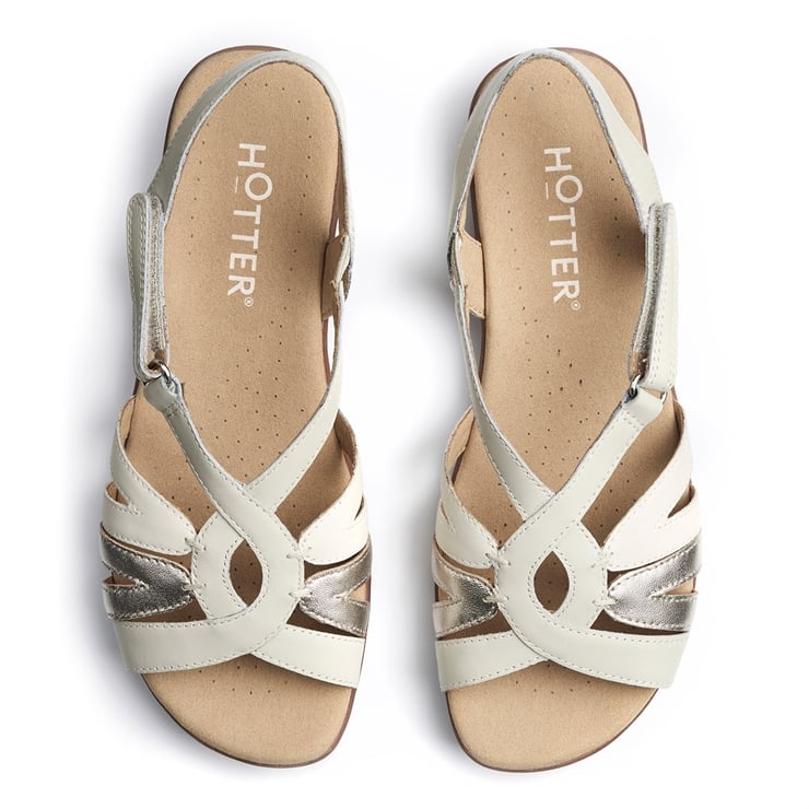 Hotter Flare Sandals Cement Multi