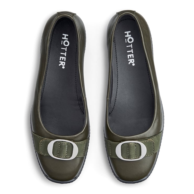 Hotter Grace Shoes Forest Green