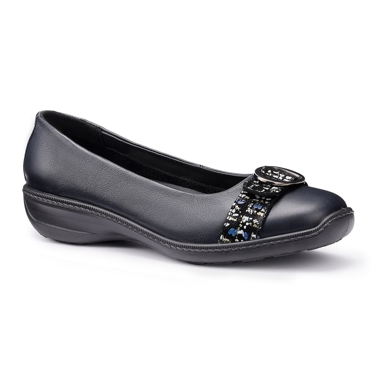 Hotter Grace Shoes Navy / Midnight Tweed