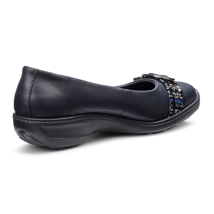 Hotter Grace Shoes Navy / Midnight Tweed