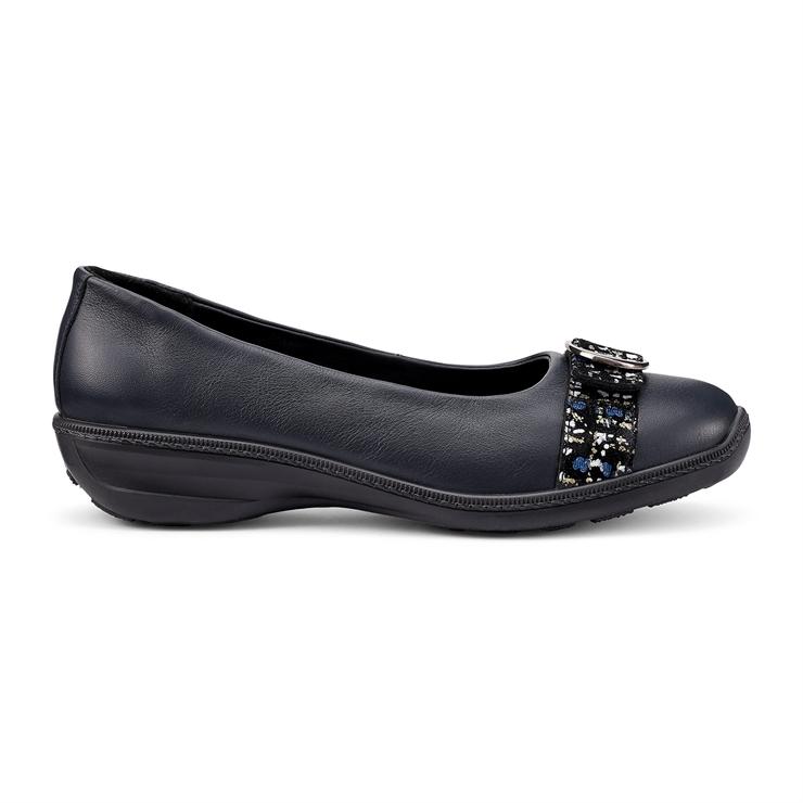hotter Grace Shoes Navy / Midnight Tweed