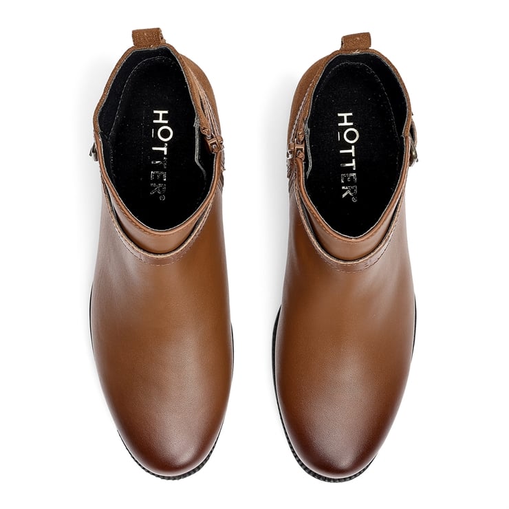 Hotter Haydock Boots Rich Tan / Croc